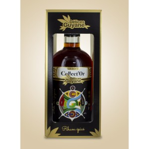 Woody rum Liqueur Box Collect'Or "Art Tembé"